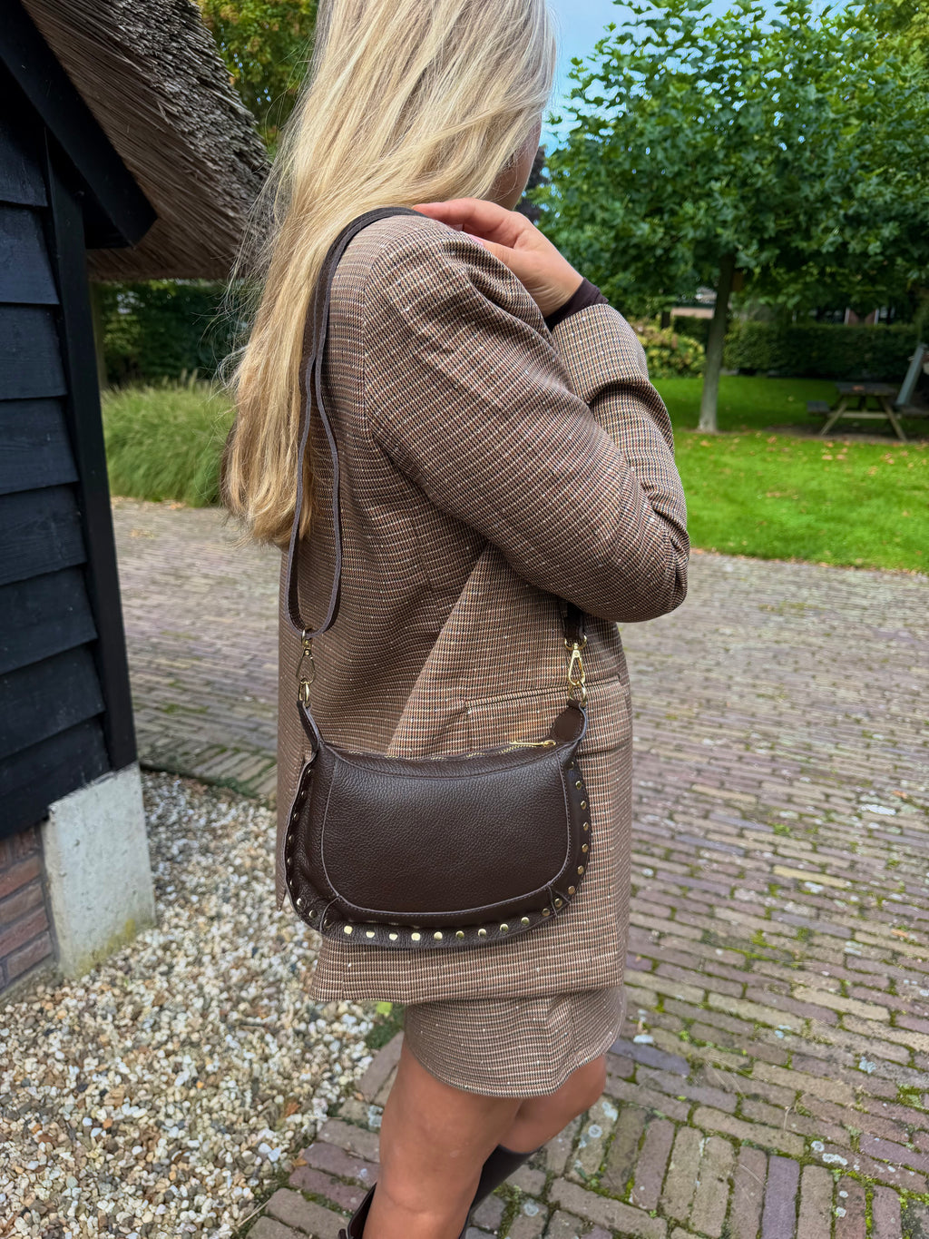 Brown mini tas